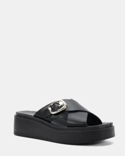 BONANZA BLACK Wedge Heels