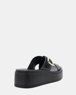BONANZA BLACK Wedge Heels