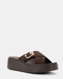BONANZA ESPRESSO SUEDE Wedge Heels