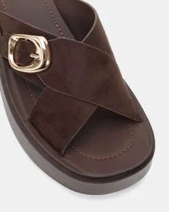 BONANZA ESPRESSO SUEDE Wedge Heels