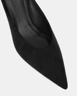 BOND Black Suede Wedge Heels