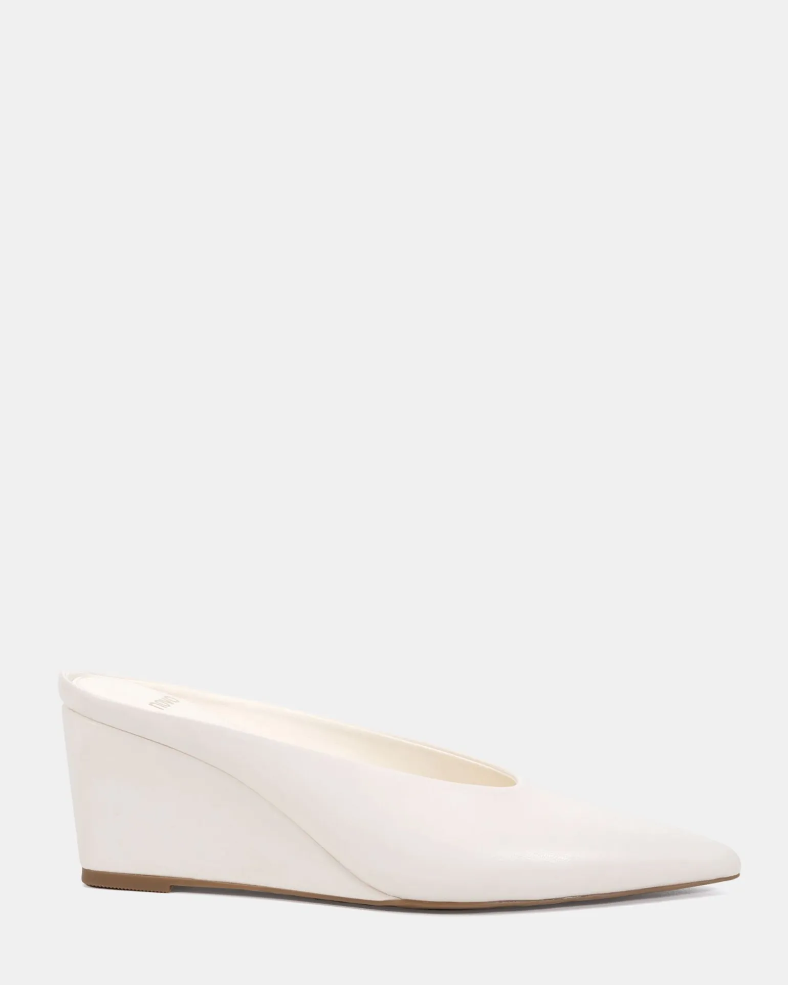 BOND White Smooth Wedge Heels
