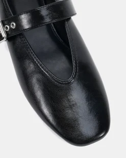 CADE BLACK CRINKLE Ballet Flats