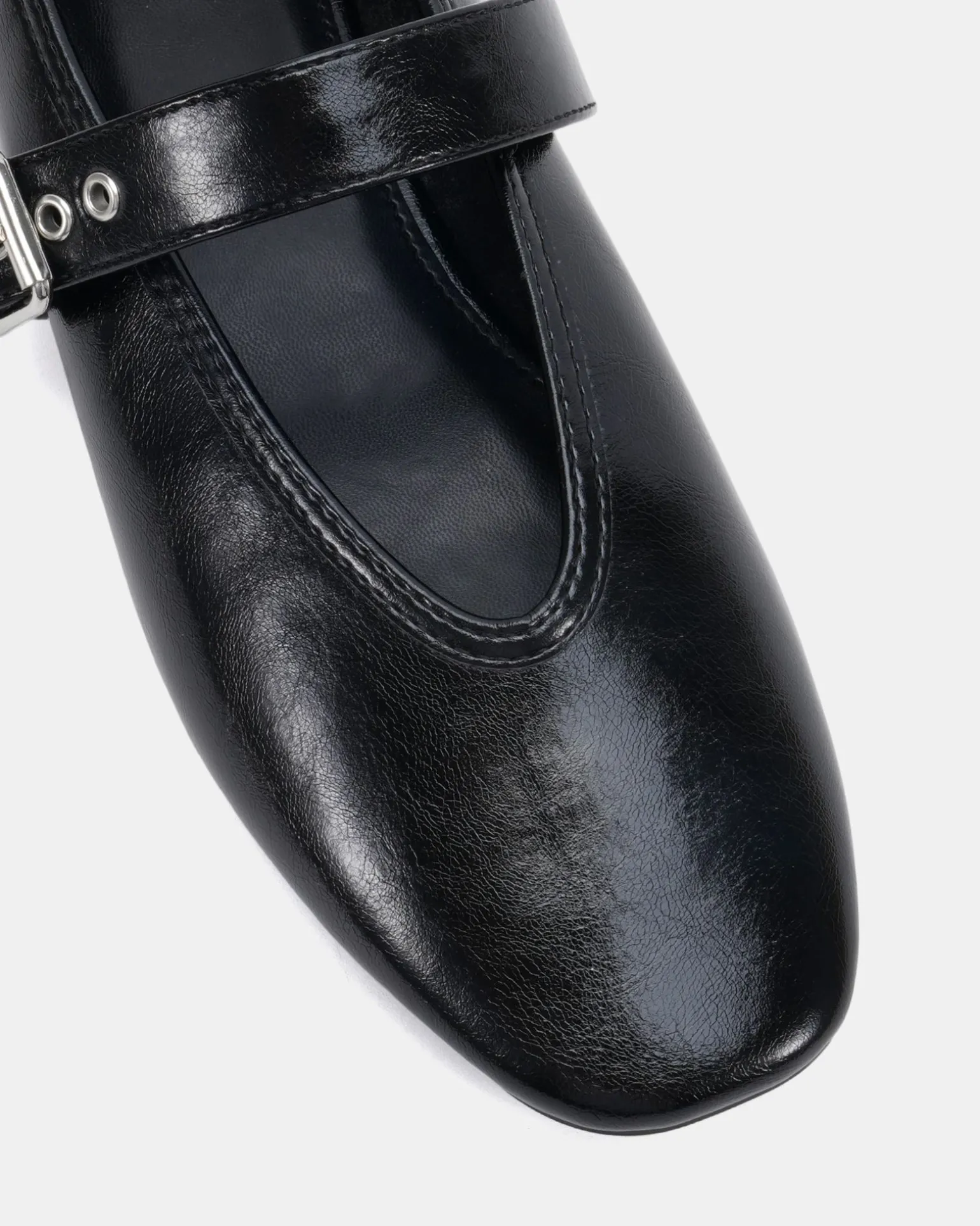 CADE BLACK CRINKLE Ballet Flats