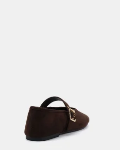CADE ESPRESSO SUEDE Ballet Flats