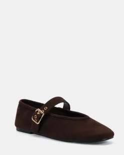 CADE ESPRESSO SUEDE Ballet Flats