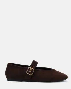 CADE ESPRESSO SUEDE Ballet Flats