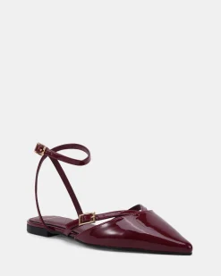 CALANTHE DEEP RED PATENT Ballet Flats