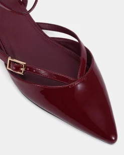 CALANTHE DEEP RED PATENT Ballet Flats