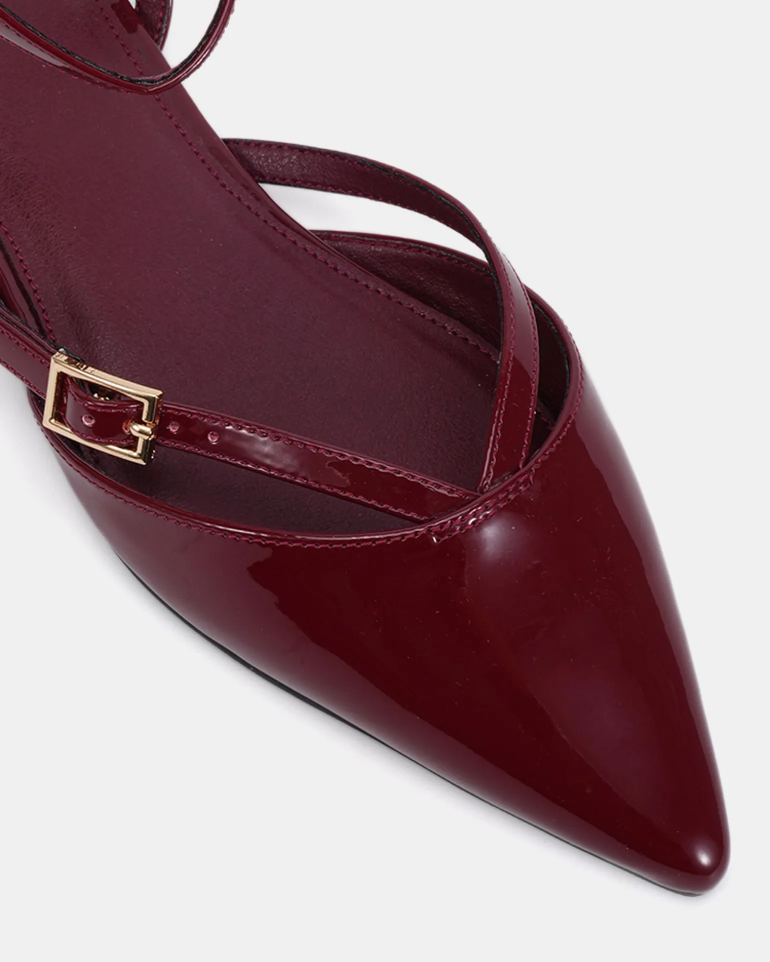 CALANTHE DEEP RED PATENT Ballet Flats
