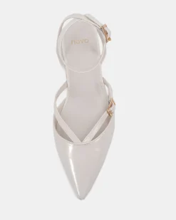 CALANTHE White Patent Ballet Flats