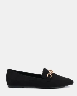 CALLIOPE Black Suede Ballet Flats