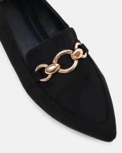 CALLIOPE Black Suede Ballet Flats
