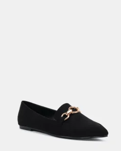 CALLIOPE Black Suede Ballet Flats