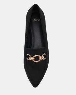 CALLIOPE Black Suede Ballet Flats