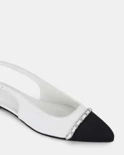 CANDI WHITE Ballet Flats