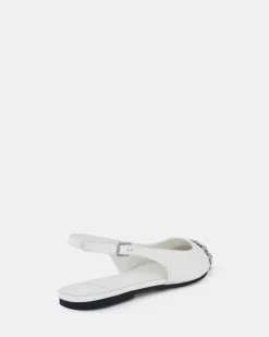 CANDI WHITE Ballet Flats