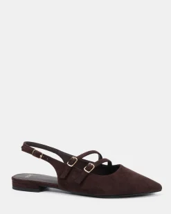 CANNY ESPRESSO SUEDE Ballet Flats