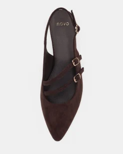 CANNY ESPRESSO SUEDE Ballet Flats