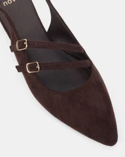 CANNY ESPRESSO SUEDE Ballet Flats