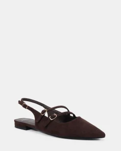 CANNY ESPRESSO SUEDE Ballet Flats