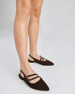 CANNY ESPRESSO SUEDE Ballet Flats