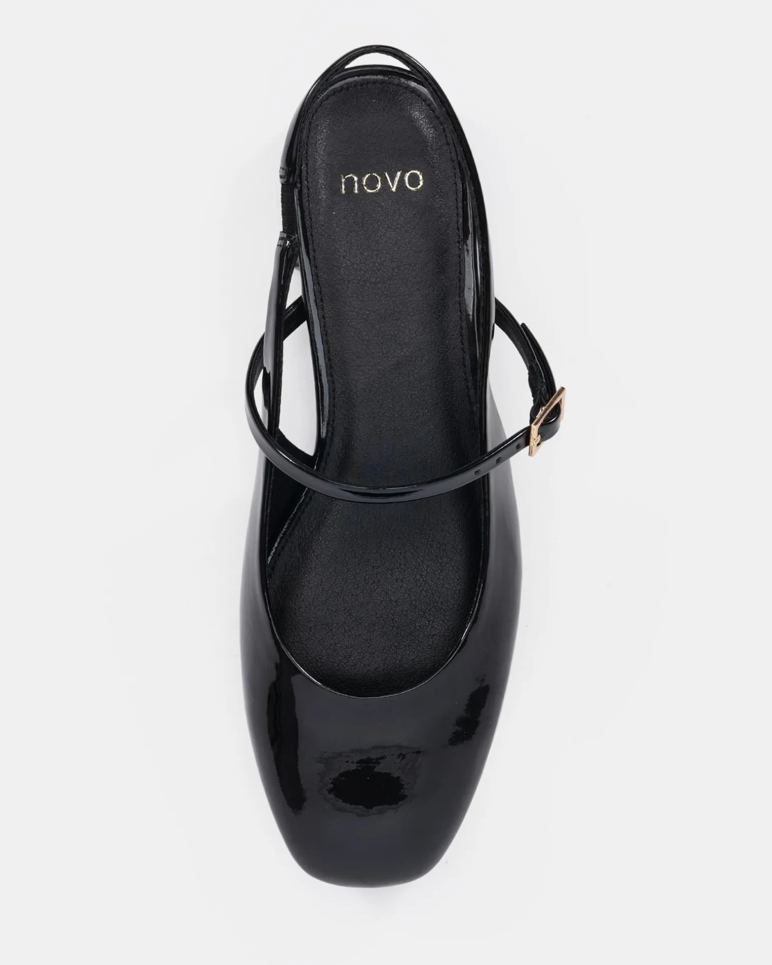 CAPABLE Black Patent Ballet Flats