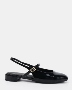 CAPABLE Black Patent Ballet Flats