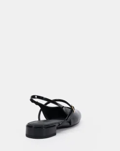 CAPABLE Black Patent Ballet Flats