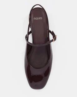 CAPABLE ESPRESSO PATENT Ballet Flats