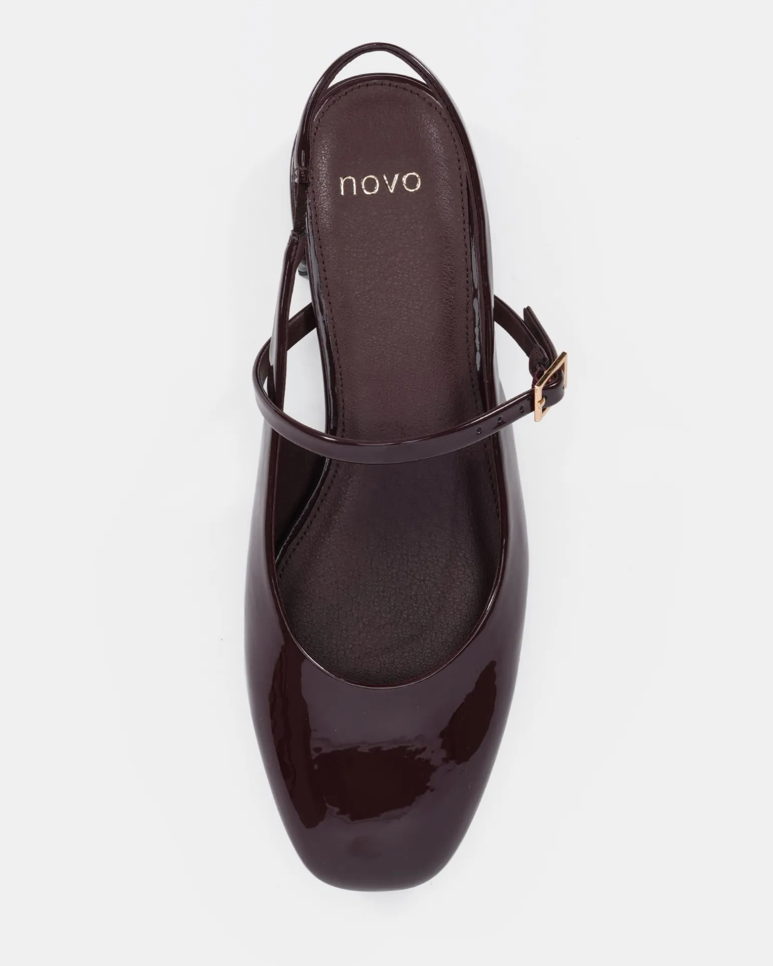 CAPABLE ESPRESSO PATENT Ballet Flats