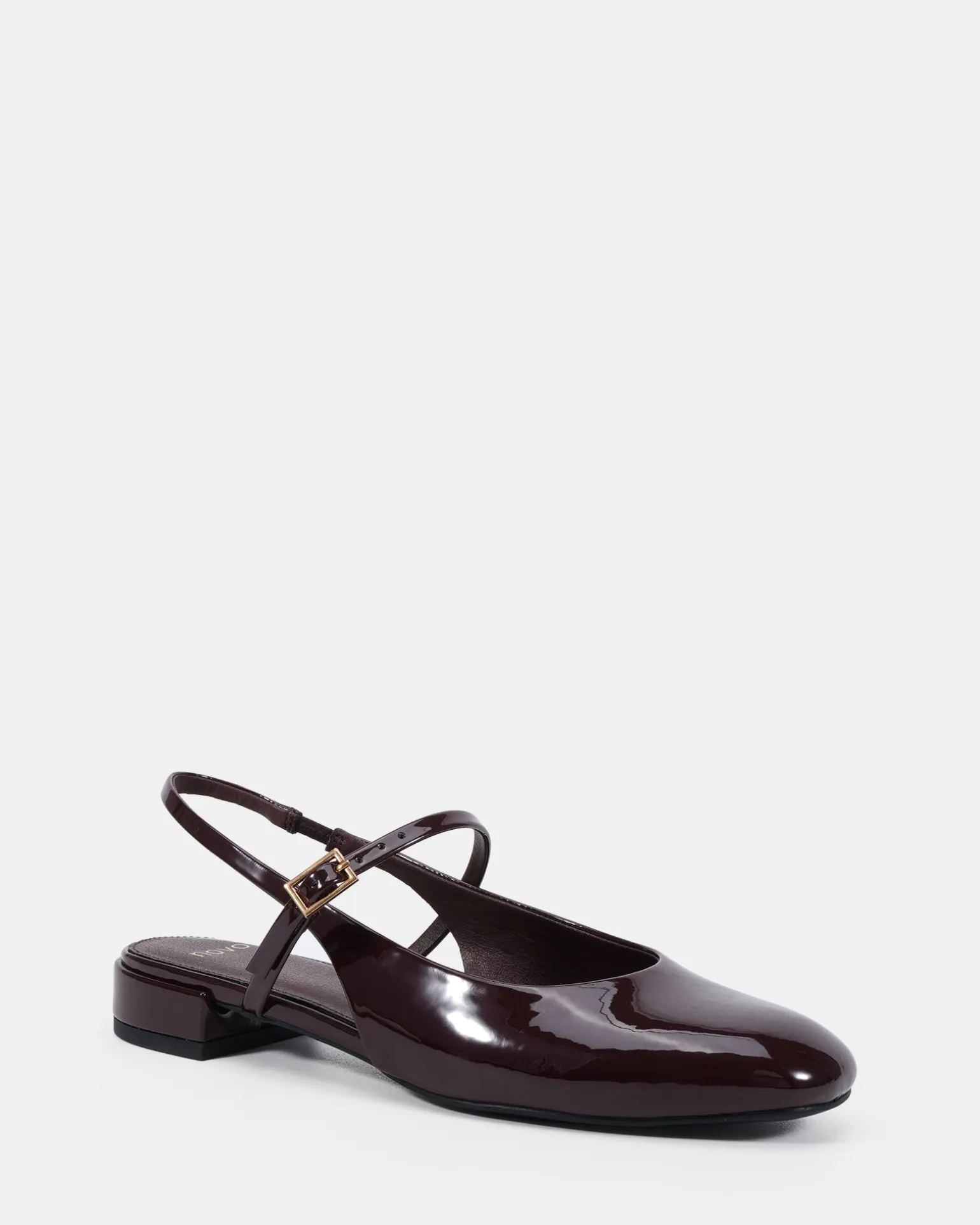 CAPABLE ESPRESSO PATENT Ballet Flats