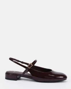 CAPABLE ESPRESSO PATENT Ballet Flats