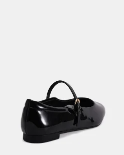 CARABELLO Black Patent Ballet Flats