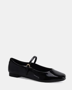 CARABELLO Black Patent Ballet Flats
