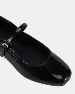 CARABELLO Black Patent Ballet Flats