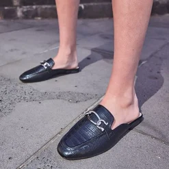 CARLETTA Black Croc