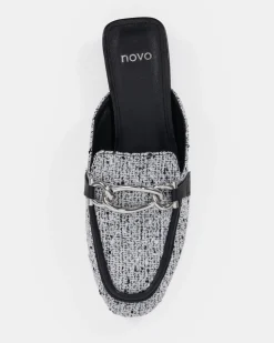 CARLETTA BLACK TWEED Ballet Flats