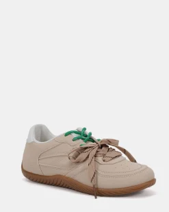 CAROOSO BEIGE Lace Up Sneakers