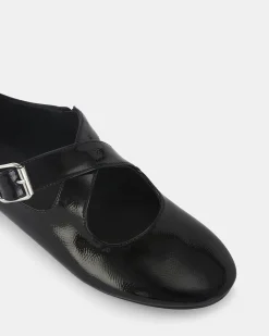 CASORIA Black Patent Ballet Flats