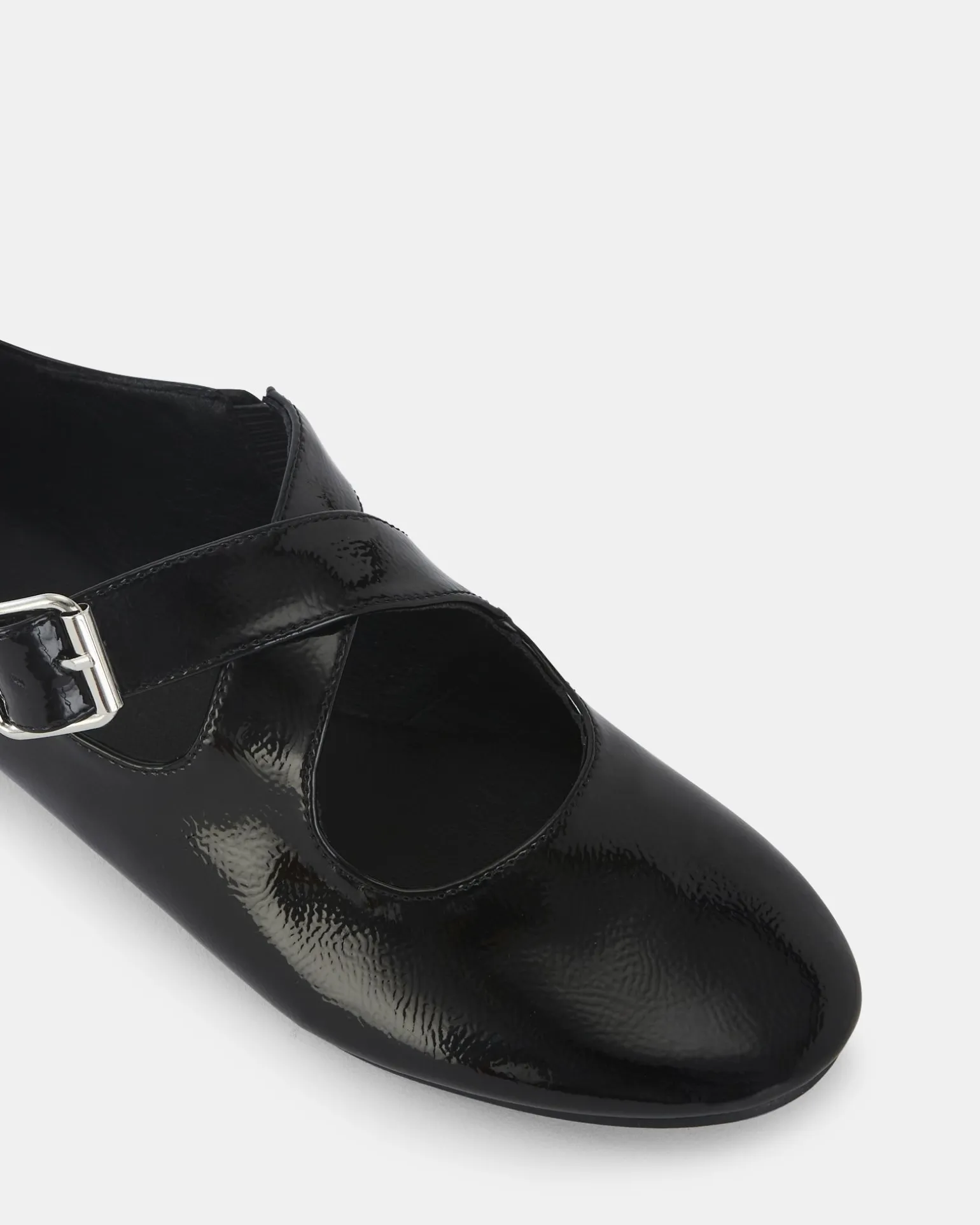CASORIA Black Patent Ballet Flats