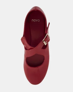 CASORIA Red Patent Ballet Flats