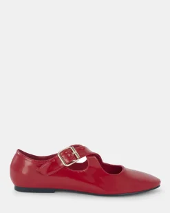 CASORIA Red Patent Ballet Flats
