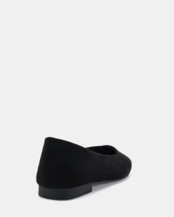 CENT Black Suede Ballet Flats
