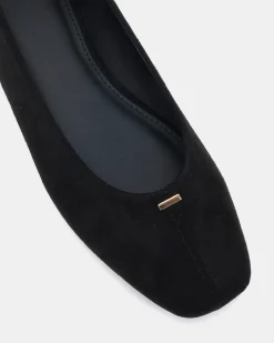 CENT Black Suede Ballet Flats