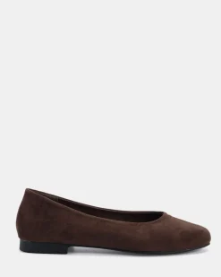 CENT ESPRESSO SUEDE Ballet Flats