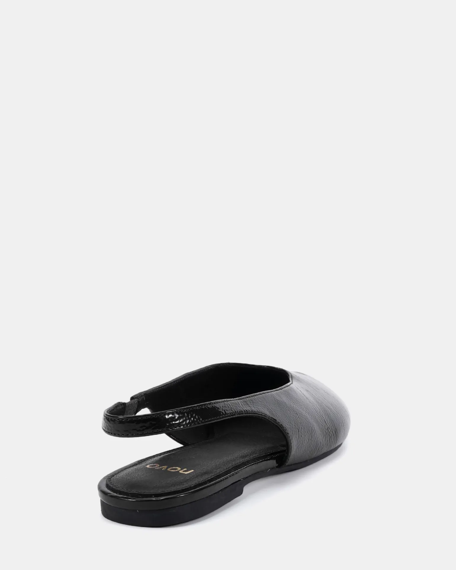 CHADWICK BLACK CRINKLE PATENT Ballet Flats