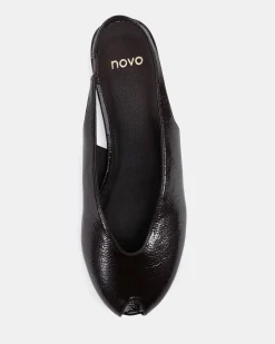 CHADWICK ESPRESSO CRINKLE PATENT Ballet Flats