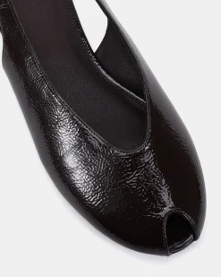 CHADWICK ESPRESSO CRINKLE PATENT Ballet Flats