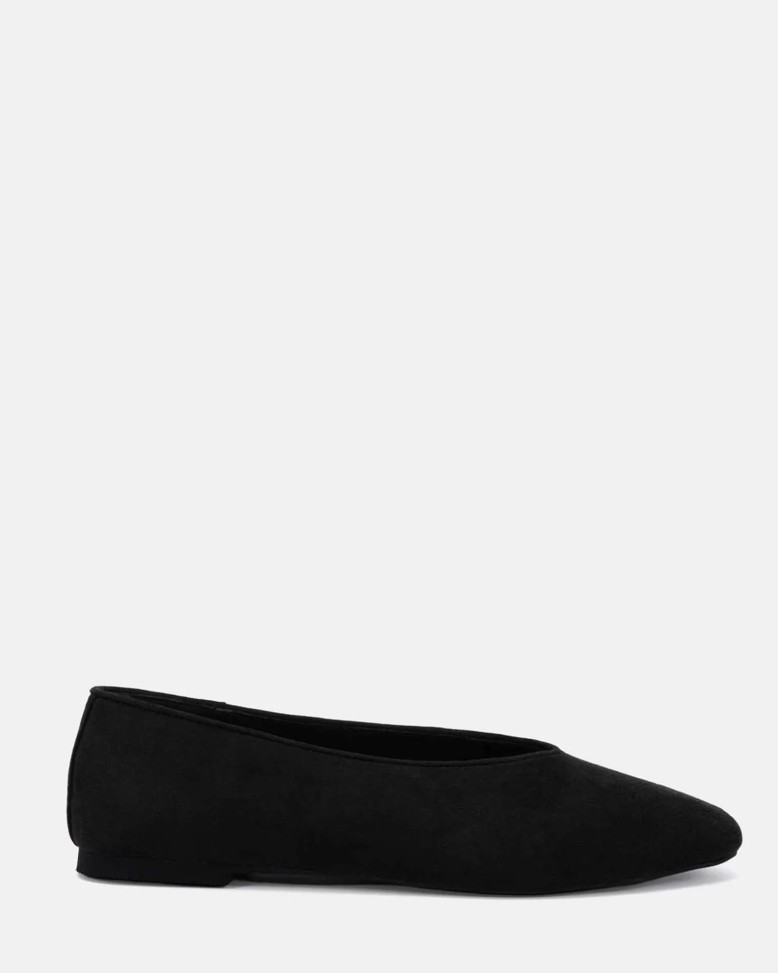 CHANDER Black Suede Ballet Flats